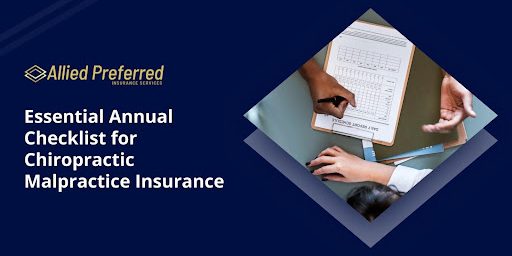 Essential Annual Checklist for Chiropractic Malpractice Insurance